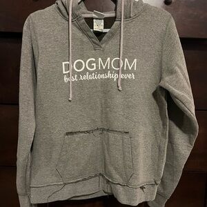 Gray Dog Mom Hoodie